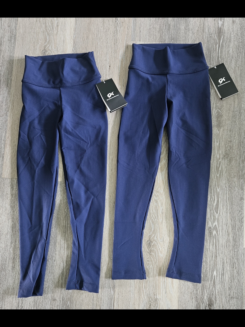 GK Elite Ribbed High-Waist Leggings in Navy